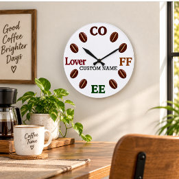 Personalized Coffee Lover Wall Clock