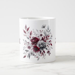 Personalized coffee mug floral