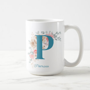 Personalized Coffee Mug Letter P