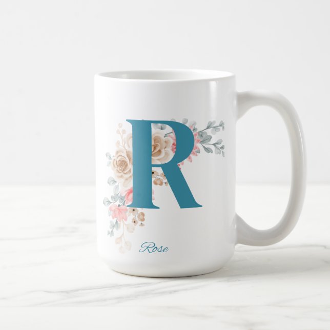 Personalized Coffee Mug Letter R (Right)