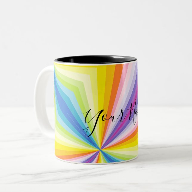 Personalized Coffee Mug - Psychedelic - HAMbyWG (Front Left)