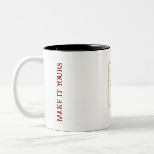 Personalized Coffee Mug with Elegant Vintage Style