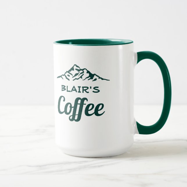 Personalized Coffee Mug with Mountains (Right)
