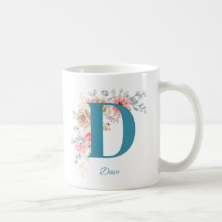 Personalized Coffee Mug with Name & Alphabet D