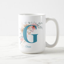 Personalized Coffee Mug with Name & Alphabet G