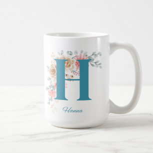 Personalized Coffee Mug with Name & Alphabet H