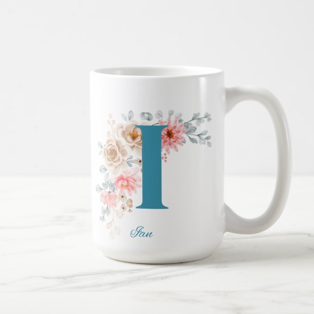 Personalized Coffee Mug with Name & Alphabet I (Right)