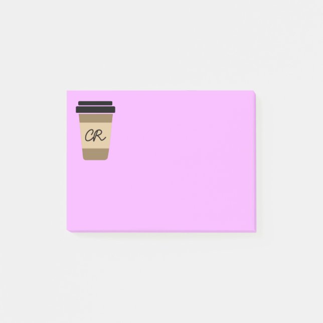 Personalized Coffee on the Go Post-it Notes (Front)