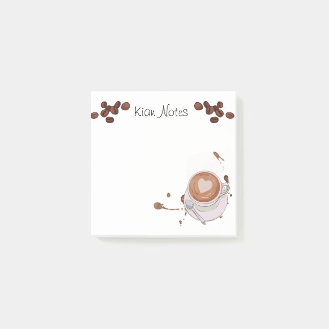 Personalized Coffee Post-It Notes (Front)