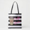 Personalized Coffee Queen Striped Tote