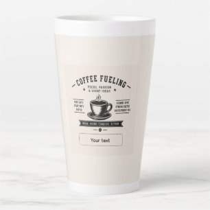 Personalized Coffee Quote Design – Custom Name Latte Mug