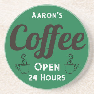 Personalized Coffee Shop Coaster Gift