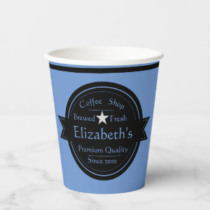 Personalized coffee shop logo Paper cup