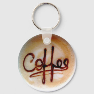 Personalized Coffee Written On Foam Keychain