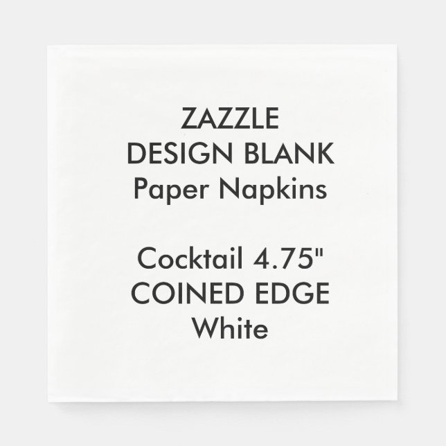Personalized Coined Edge Cocktail Paper Napkins (Front)