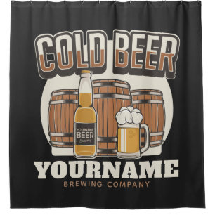 Personalized Cold Beer Oak Barrel Brewery Brewing 