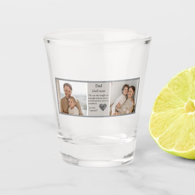 Personalized Collage Photo | Shot Glass for Dad (Front)