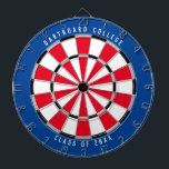 Personalized College Class of 20XX | Blue/Red Dartboard<br><div class="desc">Customize this with your own text and colours! Example shown has the top text "Dartboard College" and bottom text "Class of 20XX" with a blue, red, grey, black, and white colour palette. This makes a great gift for college students or a graduation gift for a new grad! If you need...</div>