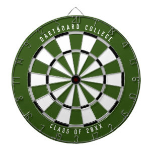 Personalized College Class of 20XX Forest Green Dartboard