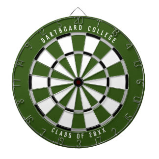 Personalized College Class of 20XX | Forest Green Dartboard