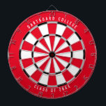 Personalized College Class of 20XX Template | Red Dartboard<br><div class="desc">Customize this with your own text and colours! Example shown has the top text "Dartboard College" and bottom text "Class of 20XX" with a red, grey, black, and white colour palette. This makes a great gift for college students or a graduation gift for a new grad! If you need help...</div>