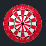 Personalized College Class of 20XX Template | Red Dartboard<br><div class="desc">Customize this with your own text and colours! Example shown has the top text "Dartboard College" and bottom text "Class of 20XX" with a red, grey, black, and white colour palette. This makes a great gift for college students or a graduation gift for a new grad! If you need help...</div>
