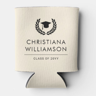 Personalized College Graduation Elegant Can Cooler