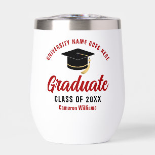 Personalized College Graduation Red Graduate Name