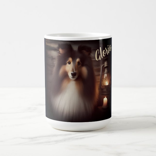 Personalized Collie Coffee Mug (Center)