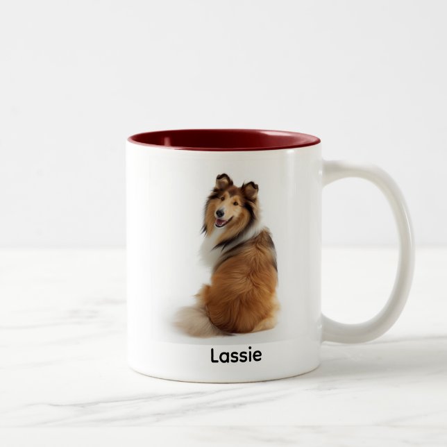 Personalized Collie “I Own You” Two-Tone Coffee Mug (Right)