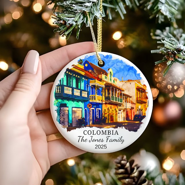 Personalized Colombia Ornament, South America Gift Ceramic Ornament (Creator Uploaded)