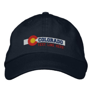 Personalized Colorado State Flag Design Embroidered Hat