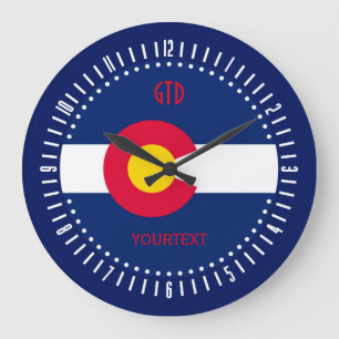 Personalized Colorado State Flag Design on a Large Clock