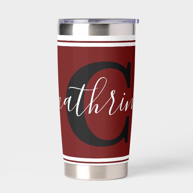 Personalized colorblock  insulated tumbler (Left)