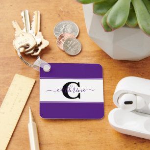 Personalized colorblock keychain