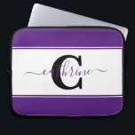 Personalized colorblock  laptop sleeve<br><div class="desc">Personalize this cute colorblock design with your favourites or school colours,  edit letter ,  edit name (between the blocks or you loose the extra flourish).</div>