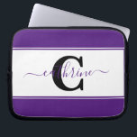 Personalized colorblock  laptop sleeve<br><div class="desc">Personalize this cute colorblock design with your favourites or school colours,  edit letter ,  edit name (between the blocks or you loose the extra flourish).</div>