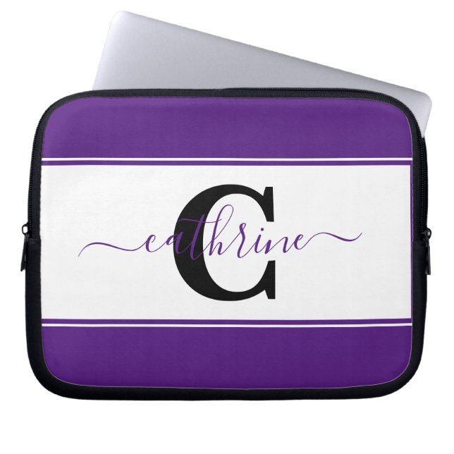 Personalized colorblock  laptop sleeve (Front)