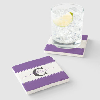 Personalized colorblock  stone coaster