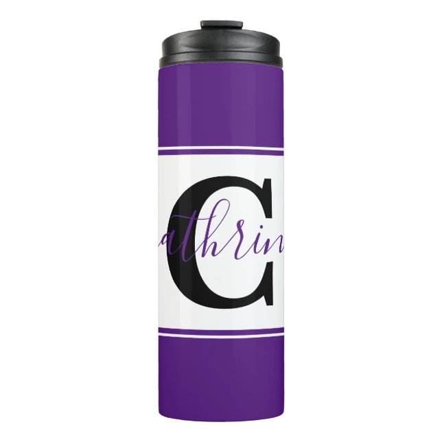 Personalized colorblock  thermal tumbler (Front)