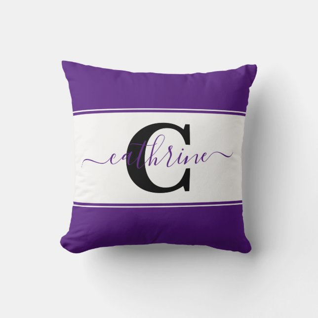 Personalized colorblock throw pillow (Front)