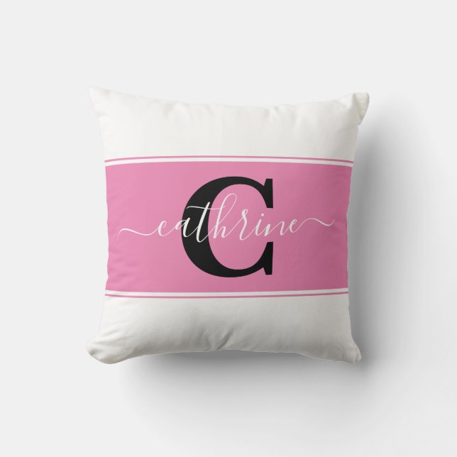 Personalized colorblock throw pillow (Front)