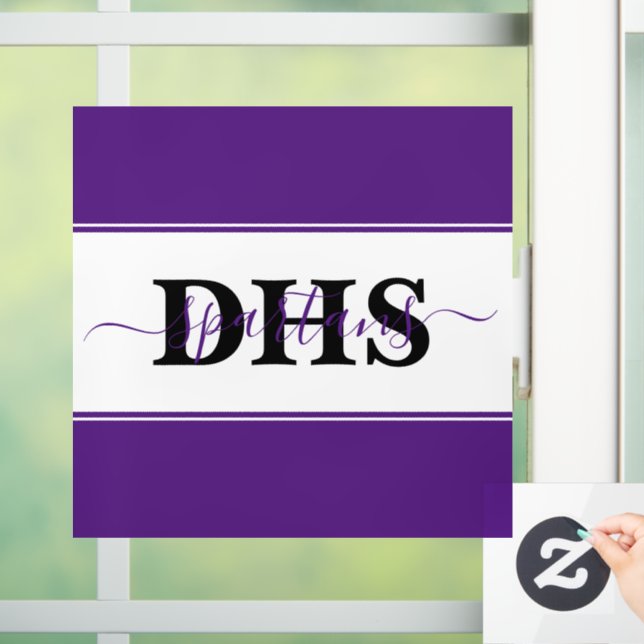 Personalized colorblock  window cling (Home)