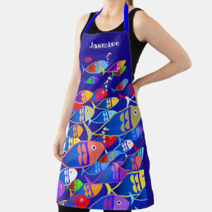 Personalized Colorful Fish Apron