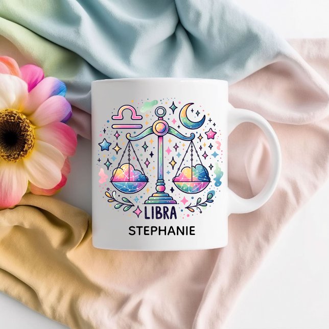 Personalized Colorful Libra Zodiac Astrology Coffee Mug (Personalized Colorful Libra Zodiac Astrology Coffee Mug)
