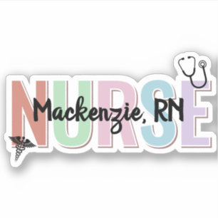 Personalized Colorful Nurse Stethoscope RN NP