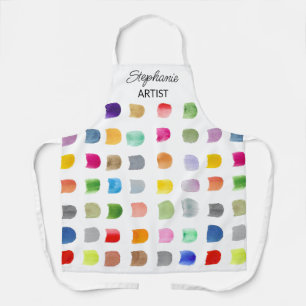 Personalized Colorful Pattern Artist's Apron