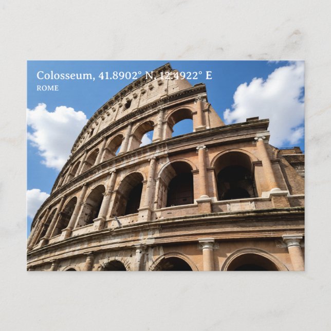 Personalized, Colosseum, Rome, Italy Postcard (Front)