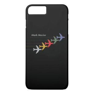 personalized colour airplanes iPhone 8 plus/7 plus case
