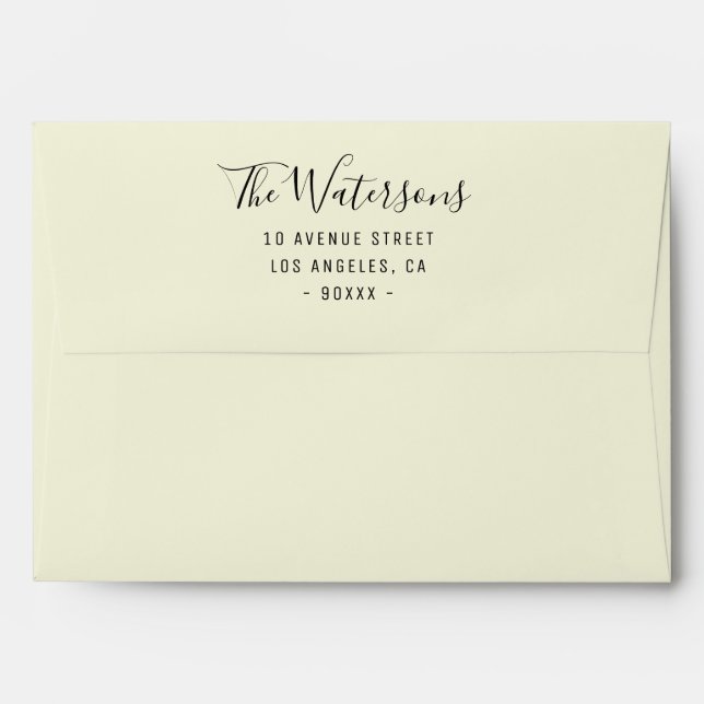personalized colour beige envelope (Back (Top Flap))